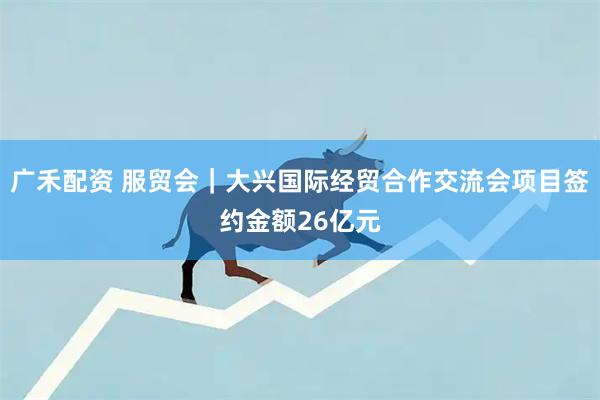 广禾配资 服贸会｜大兴国际经贸合作交流会项目签约金额26亿元